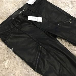 White House Black Market Faux Leather Skinny Jeans